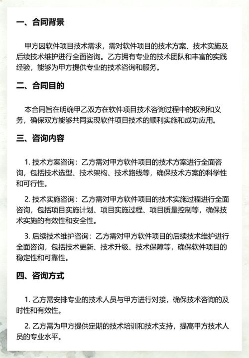 软件技术咨询